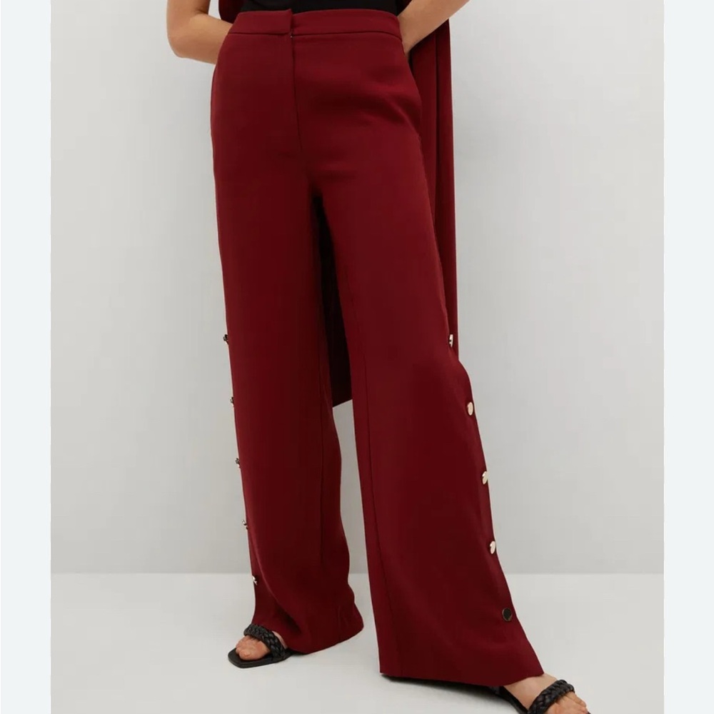 Mango Side Button Trousers
